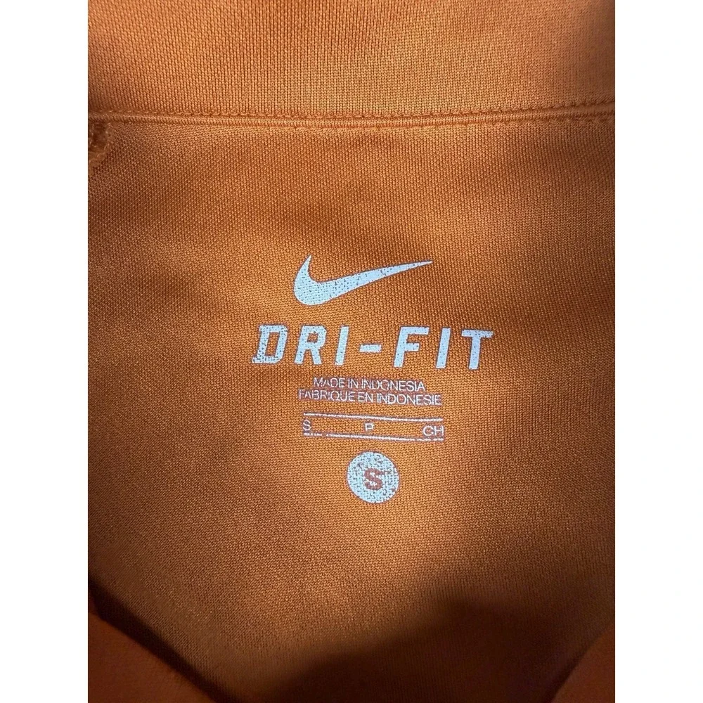 Texas Longhorns Polo Shirt Mens S Orange White NCAA Football Nike Team Dri Fit *